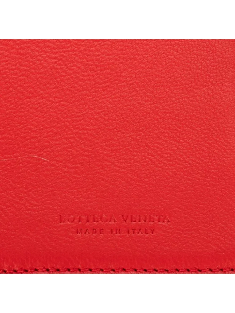 Bottega Venetal Flap Walletred Intrecciato Calfskin Leathera Wallet